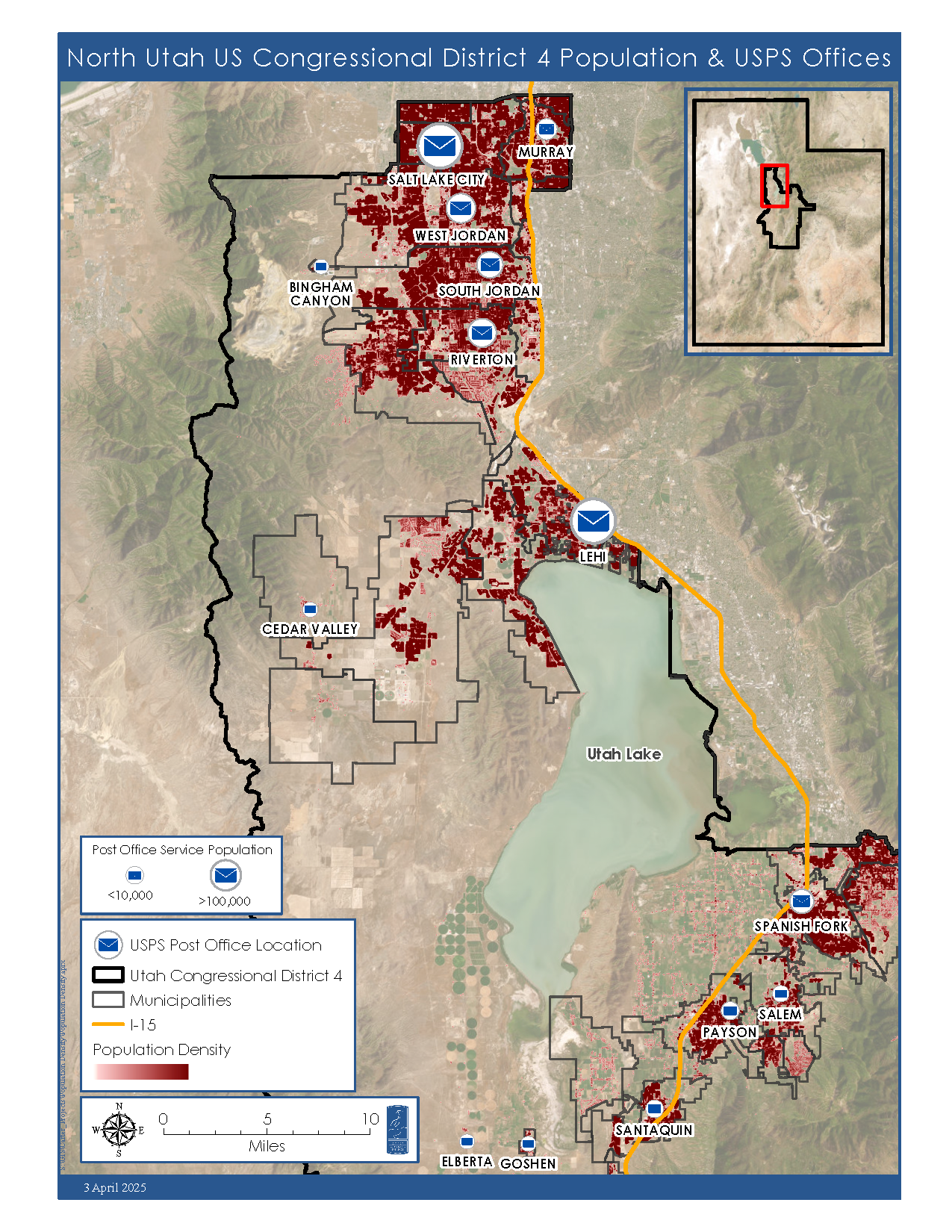 USPS Offices & Population, Congressional District 4